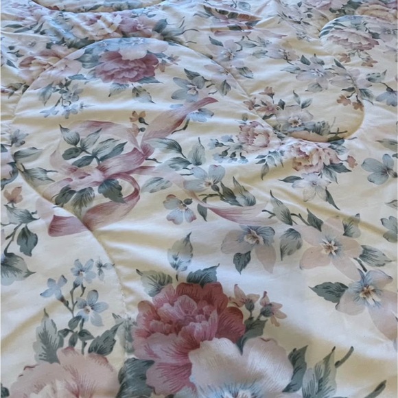 Vintage Floral Ruffled Bedding Set with Two Shams - Picture 8 of 9